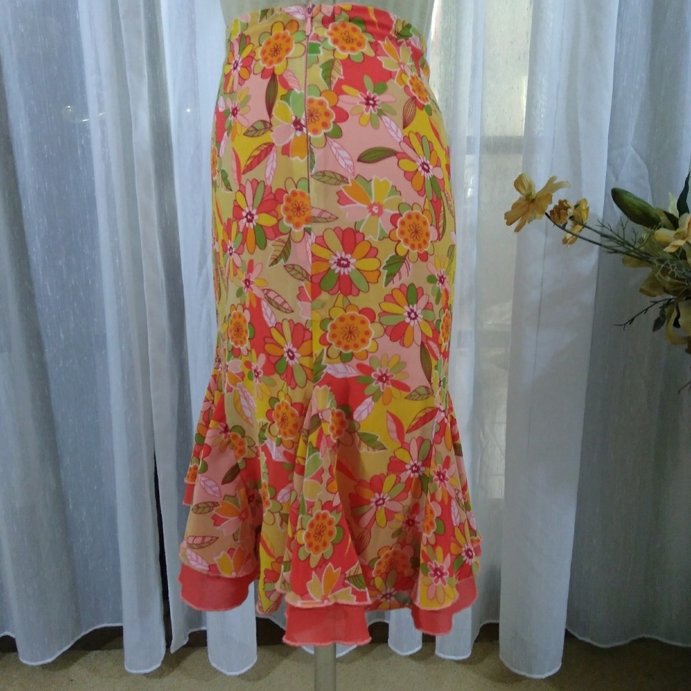 Giorgio Fiorline size 10 multicolor lined skirt